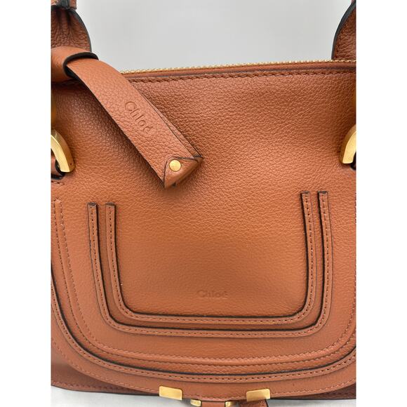 $2390 CHLOE MARCIE SMALL TAN LEATHER SADDLE CROSSBODY BAG PURSE NWT AUTH! - Picture 7 of 16